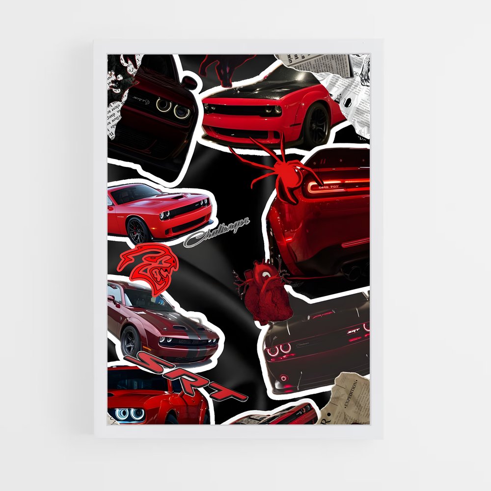 Poster Fury Rouge – affiche Dodge (vue 3)
